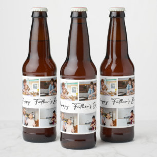 Happy Fathers day-fotocollage Bier Etiket