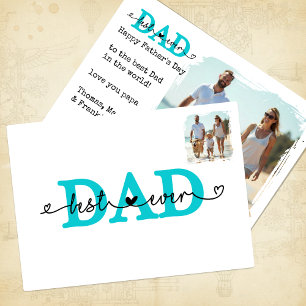 Happy Fathers Day-fotokaart, beste vader ooit Kaart