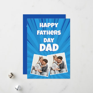 Happy Fathers Day Fotokaart Grappig Feestdagenkaart