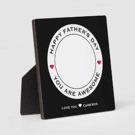 Happy Fathers Day Fototekst Harart Rood terug Fotoplaat