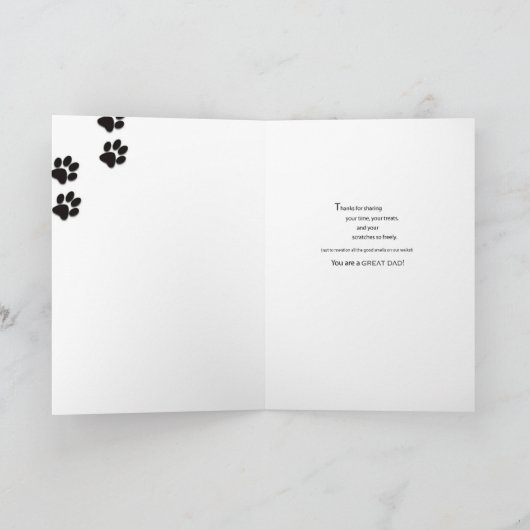 Happy Father's Day from Boston Terrier Dog, to Dad Kaart (Binnen)