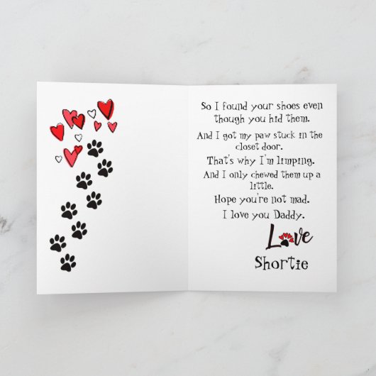 Happy Father's Day from your Bulldog Dog Card Kaart (Binnen)