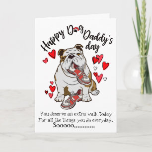 Happy Father's Day from your Bulldog Dog Card Kaart