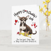 Happy Father's Day from your Chihuahua  Card Kaart (Gele Bloem)