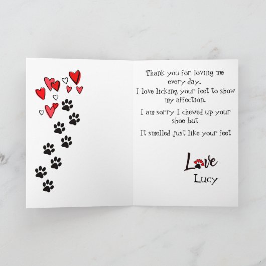 Happy Father's Day from your Labrador Retriever Kaart (Binnen)