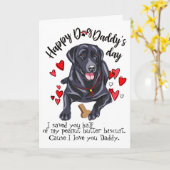 Happy Father's Day from your Labrador Retriever Kaart (Gele Bloem)