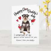 Happy Father's Day from your Miniature Schnauzer Kaart (Gele Bloem)