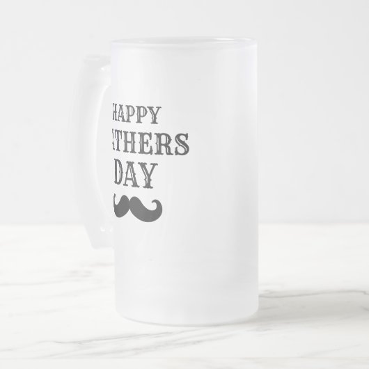 Happy Fathers Day Funny Beer Matglas Bierpul (Voorkant links)