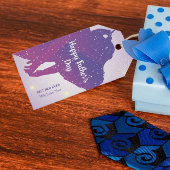 Happy Father's Day Galaxy Gift Label Cadeaulabel