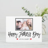 Happy Fathers Day gepersonaliseerd met foto Kaart (Staand voorkant)