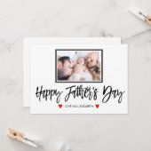 Happy Fathers Day gepersonaliseerd met foto Kaart (Voorkant / Achterkant in situ)