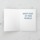 "Happy Fathers Day" gevouwen aankondiging Kaart (Binnen)