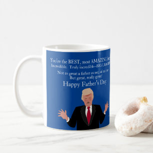 Happy Fathers Day Gift voor papa Donald Trump Koffiemok