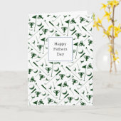 Happy Fathers Day Golfing Eigen bericht toevoegen Kaart (Gele Bloem)