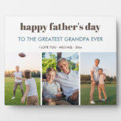 Happy Fathers Day Grandpa 3 Aangepast fotocollage Fotoplaat (Voorkant)
