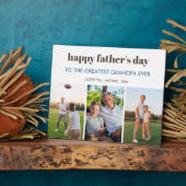 Happy Fathers Day Grandpa 3 Aangepast fotocollage Fotoplaat (Zijkant)