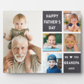 Happy Father's Day Grandpa 5 Photo Chalkboard Fotoplaat (Voorkant)