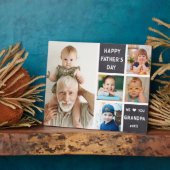 Happy Father's Day Grandpa 5 Photo Chalkboard Fotoplaat (Zijkant)