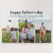 Happy Fathers Day Grandpa - Aangepast 3 fotostrip Legpuzzel (Horizontaal)