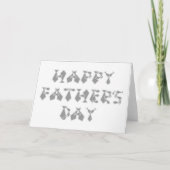 Happy Father's Day Gray Filled In Tie Font Letters Kaart (Voorkant)