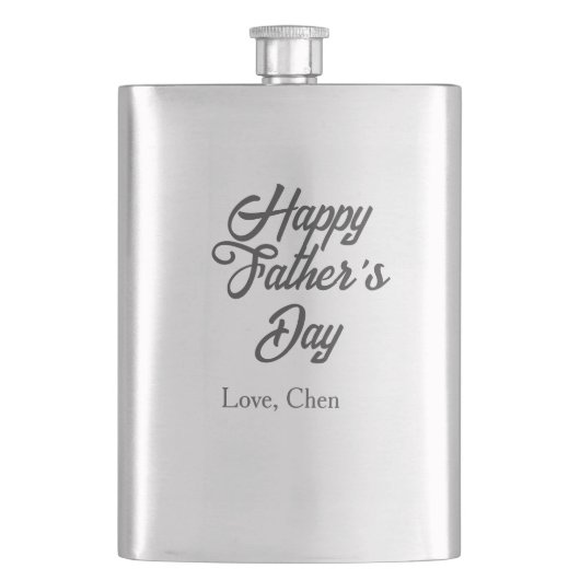 Happy father's day gray name love best Daddy ever Flacon (Voorkant)