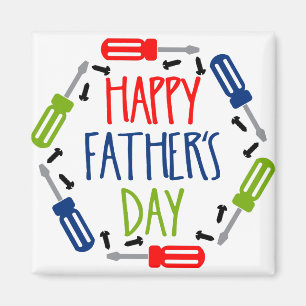Happy Fathers Day Greatest Dad Gift Magneet