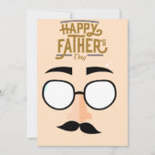 Happy Fathers Day Greeting Flat Kaart (Voorkant)