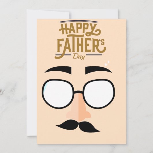 Happy Fathers Day Greeting Flat Kaart (Voorkant)