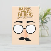 Happy Fathers Day Greeting Flat Kaart (Staand voorkant)