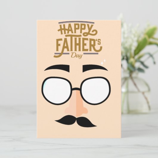 Happy Fathers Day Greeting Flat Kaart (Staand voorkant)