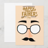 Happy Fathers Day Greeting Flat Kaart (Voorkant / Achterkant)
