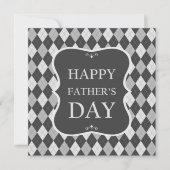 Happy Fathers Day Grey Shades Argyle Dinner Party Kaart (Voorkant)