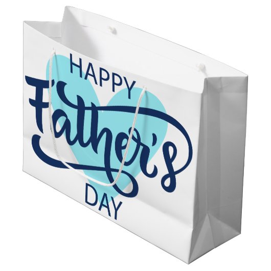 Happy Fathers Day Groot Cadeauzakje (Voorkant Gekanteld)