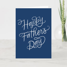 Happy Fathers Day Handlettering Photo Custom Color Kaart
