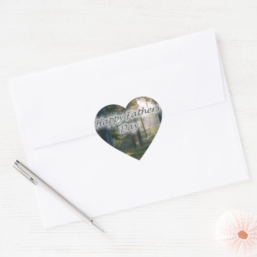 Happy Fathers Day Hart Sticker (Envelop)