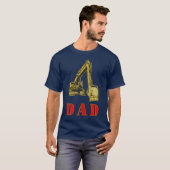 Happy Father's Day Heavy Equipment Builder Dad T-shirt (Voorkant volledig)