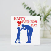 Happy Fathers Day High Five Love Heart Kaart (Staand voorkant)