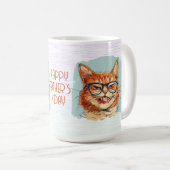 Happy Father's Day Hilarious Cat Coffee Mug Koffiemok (Voorkant rechts)