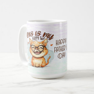 Happy Father's Day Hilarious Cat Coffee Mug Koffiemok