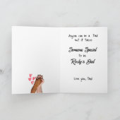 Happy Fathers Day Human Servant Custom Green Bedankkaart (Binnen)