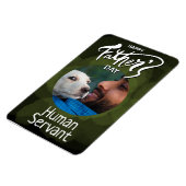 Happy Fathers Day Human Servant Custom Green Magneet (Linkerzijde)