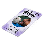 Happy Fathers Day Human Servant Custom Paars Magneet (Linkerzijde)
