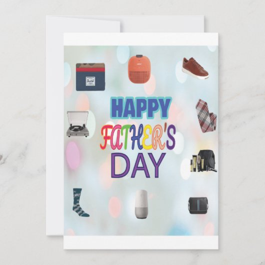 Happy Father's Day Invitation Kaart (Voorkant)