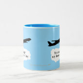 Happy Fathers Day Jet Airplane Flying Pilot Gift Tweekleurige Koffiemok (Center)