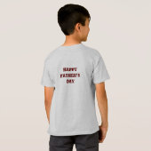 Happy Father's Day kinder T-Shirt (Achterkant volledig)