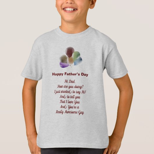 Happy Father's Day kinder T-Shirt (Voorkant)