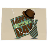 Happy Fathers Day Large Cadeautasje (Achterkant)