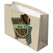Happy Fathers Day Large Cadeautasje (Achterkant Gekanteld)