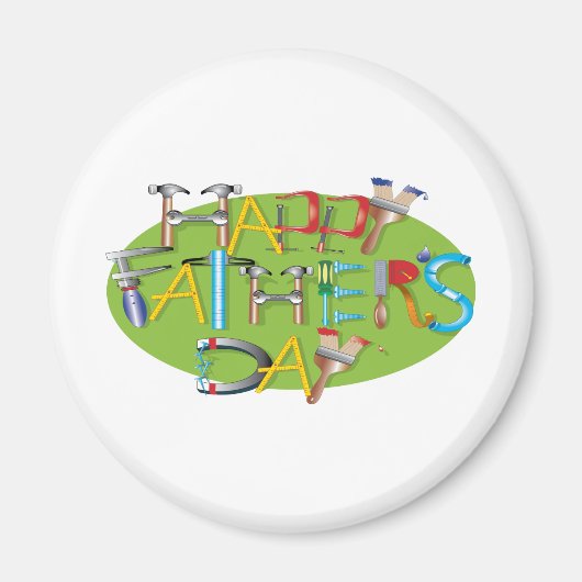 Happy Fathers Day Magneet (Voorkant)