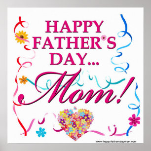 Happy Fathers Day Mam Poster